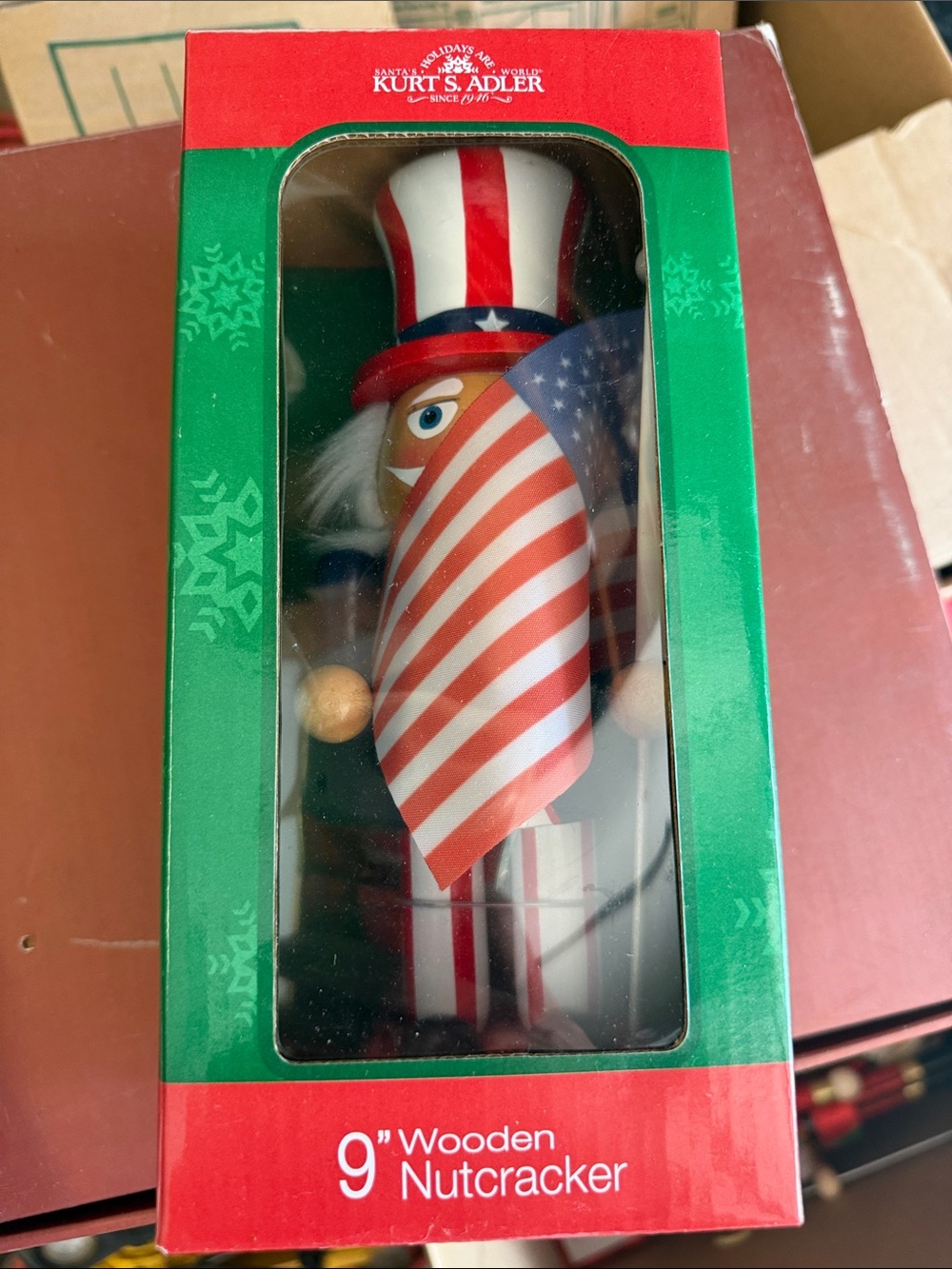 Kurt S. Adler 9" Wooden Nutcracker - Patriotic Uncle Sam